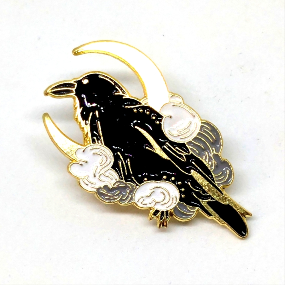 Moon Raven with Clouds ☁️